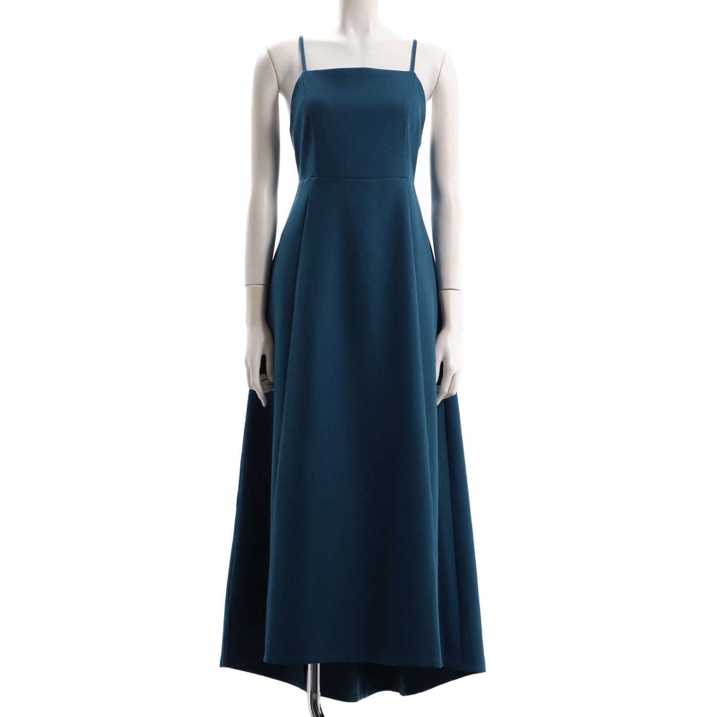 バックテールデザインハイウエストキャミワンピース