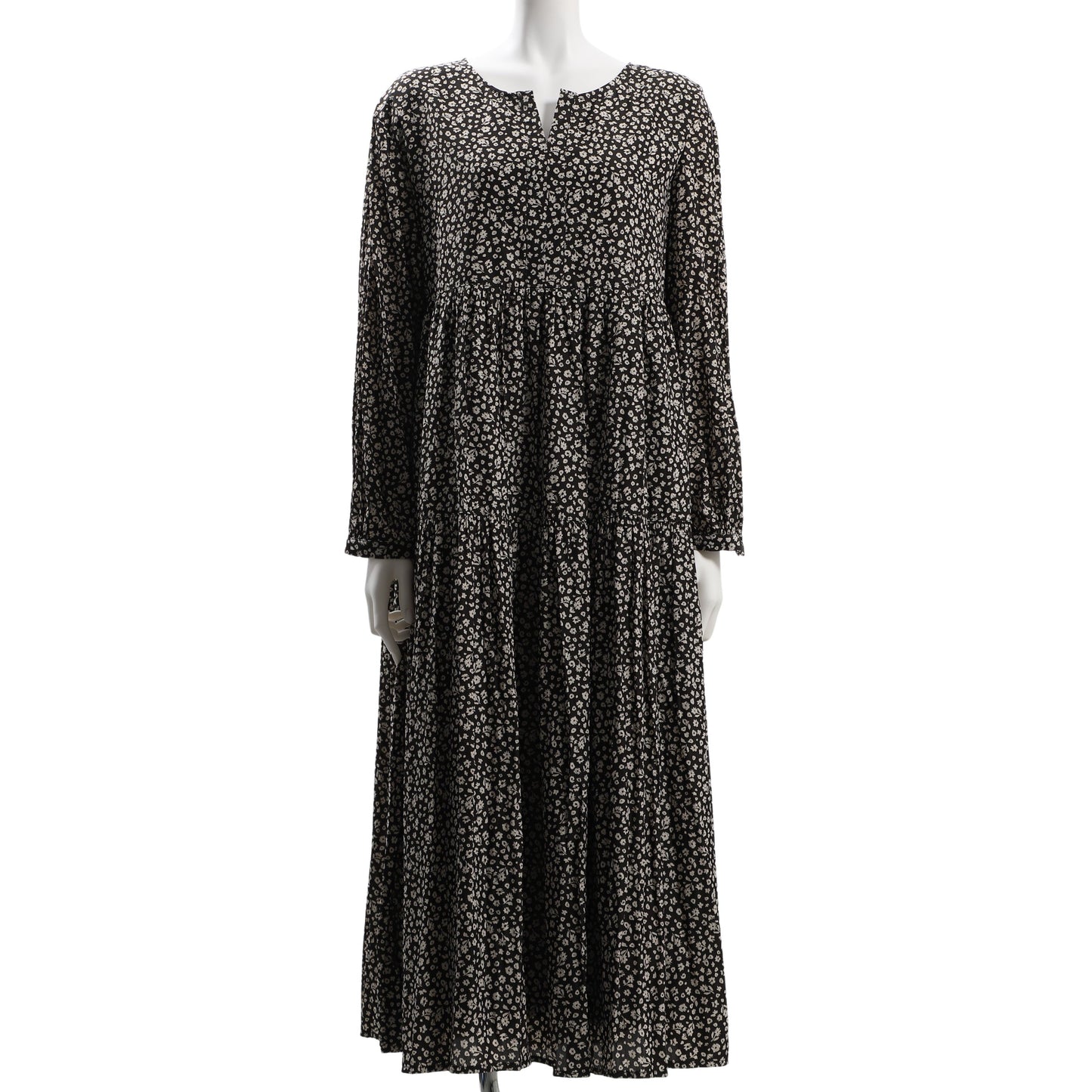 フラワーレオパードティアードワンピース