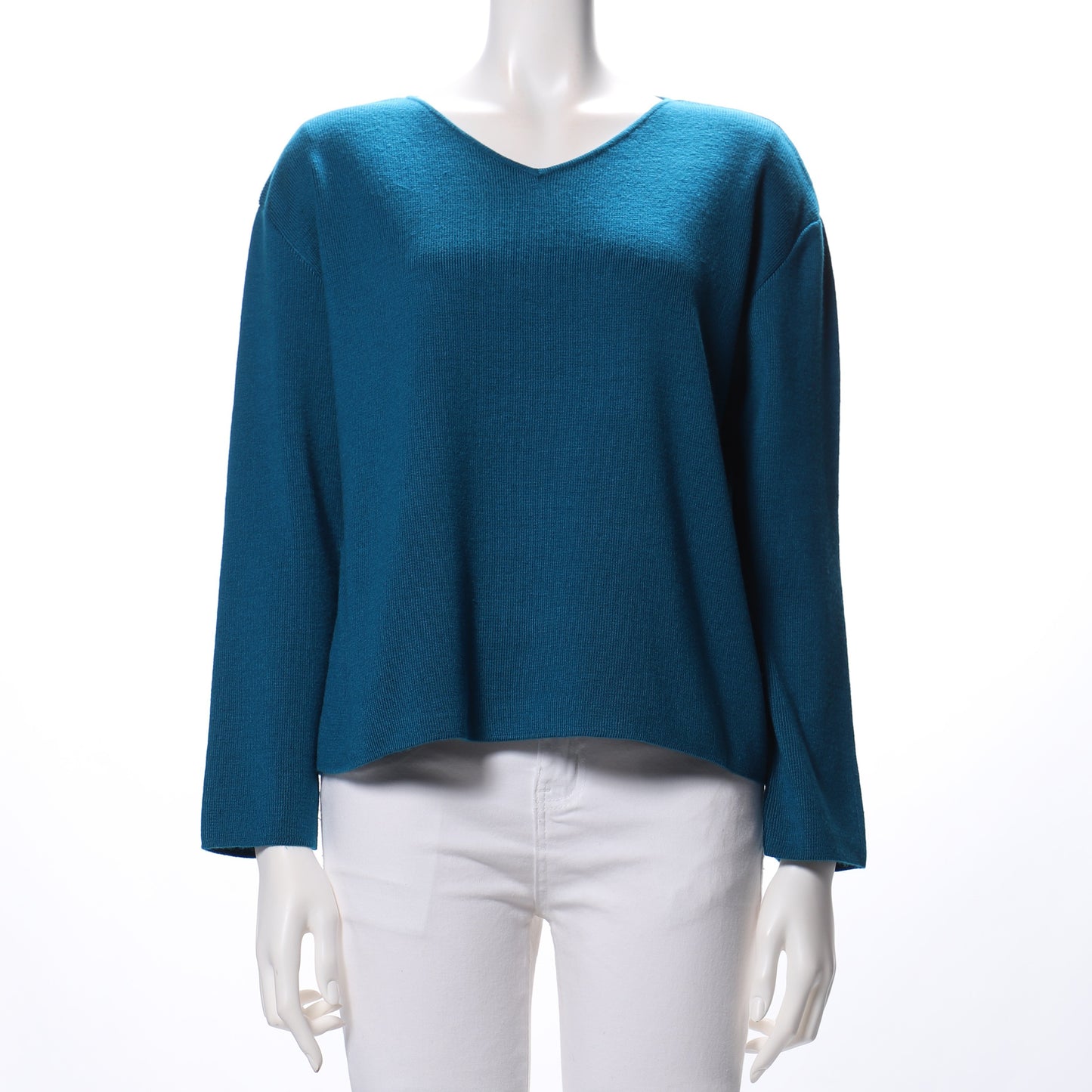 Vネックドロップショルダーニット