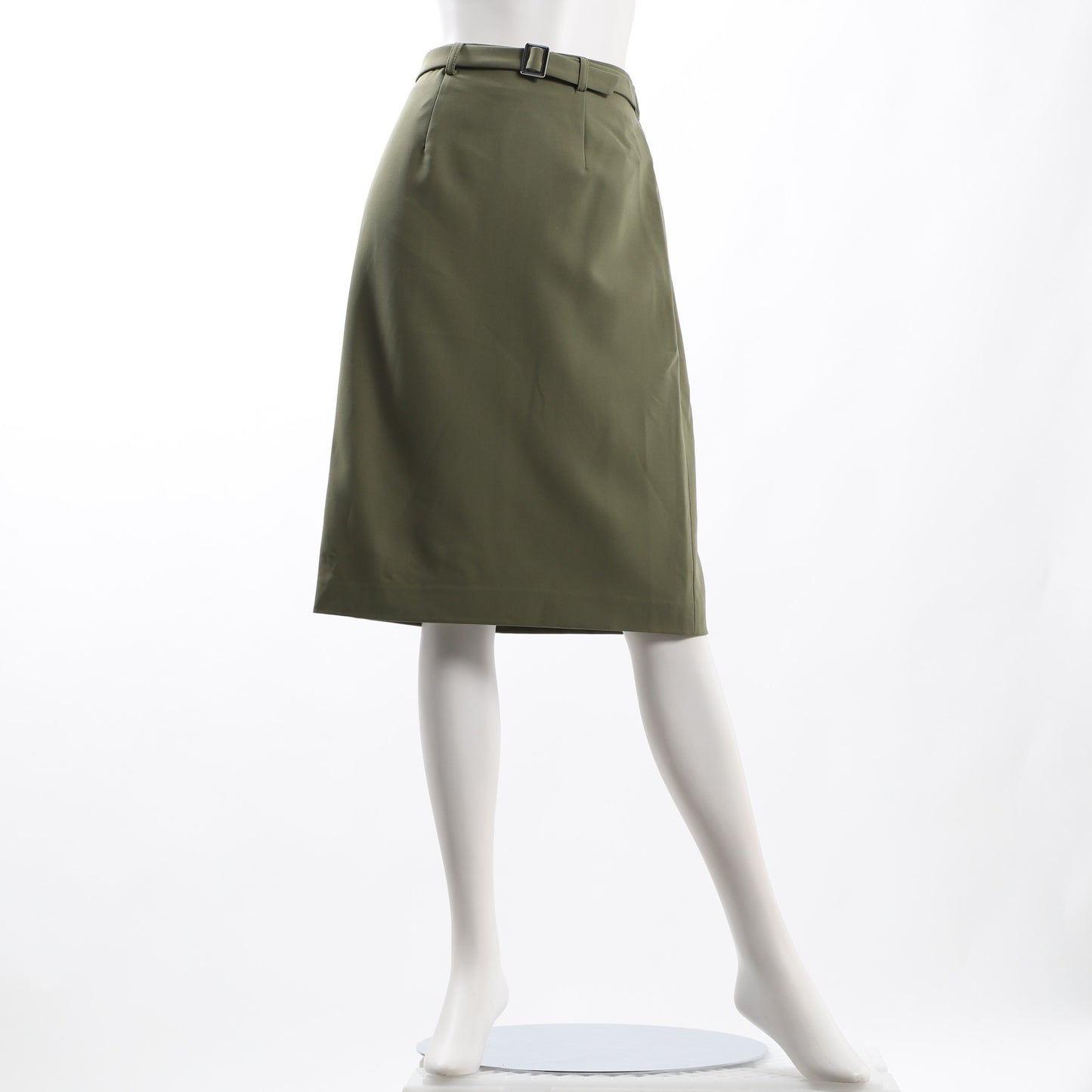ウエストベルト付きセミタイトスカート