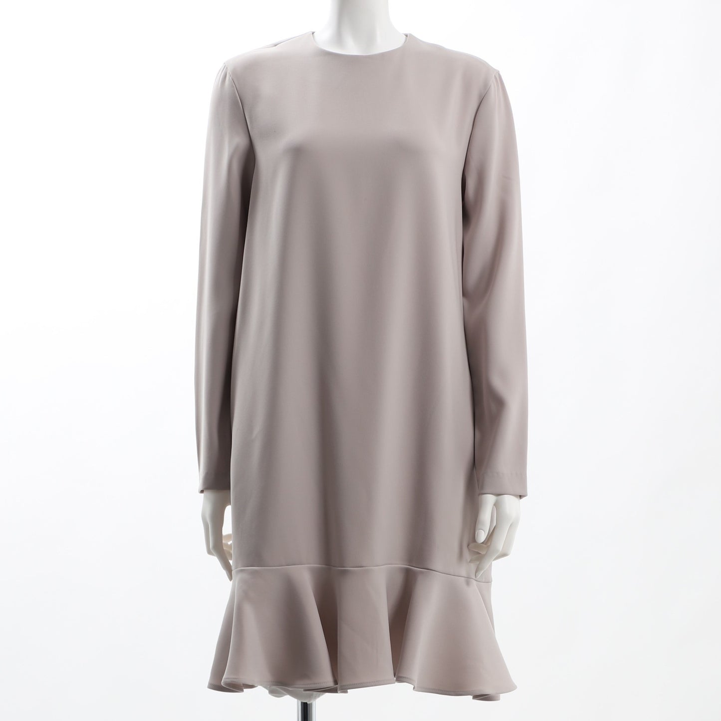 裾の切り替えデザインクルーネックワンピース