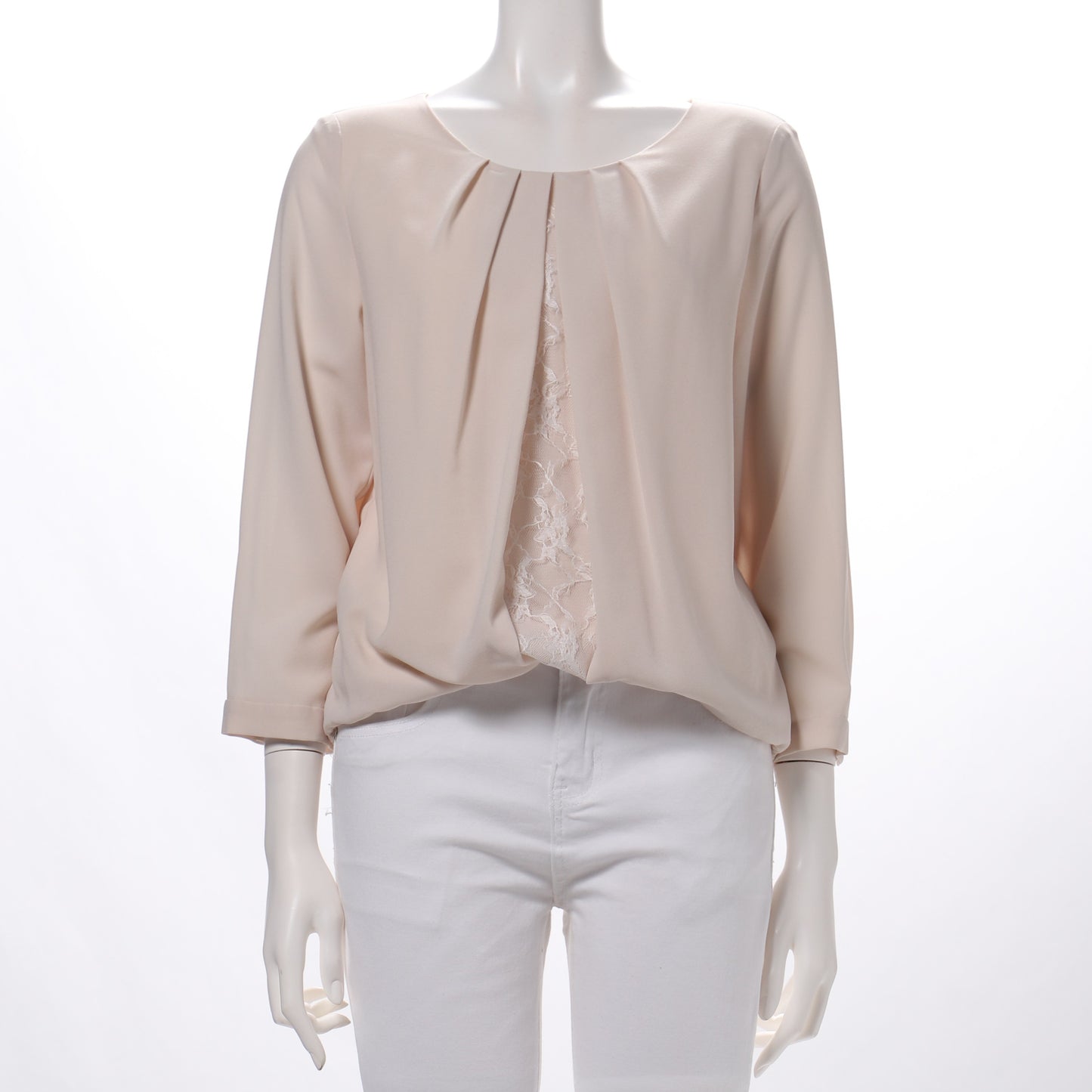 ストレッチシフォンタックデザインブラウス