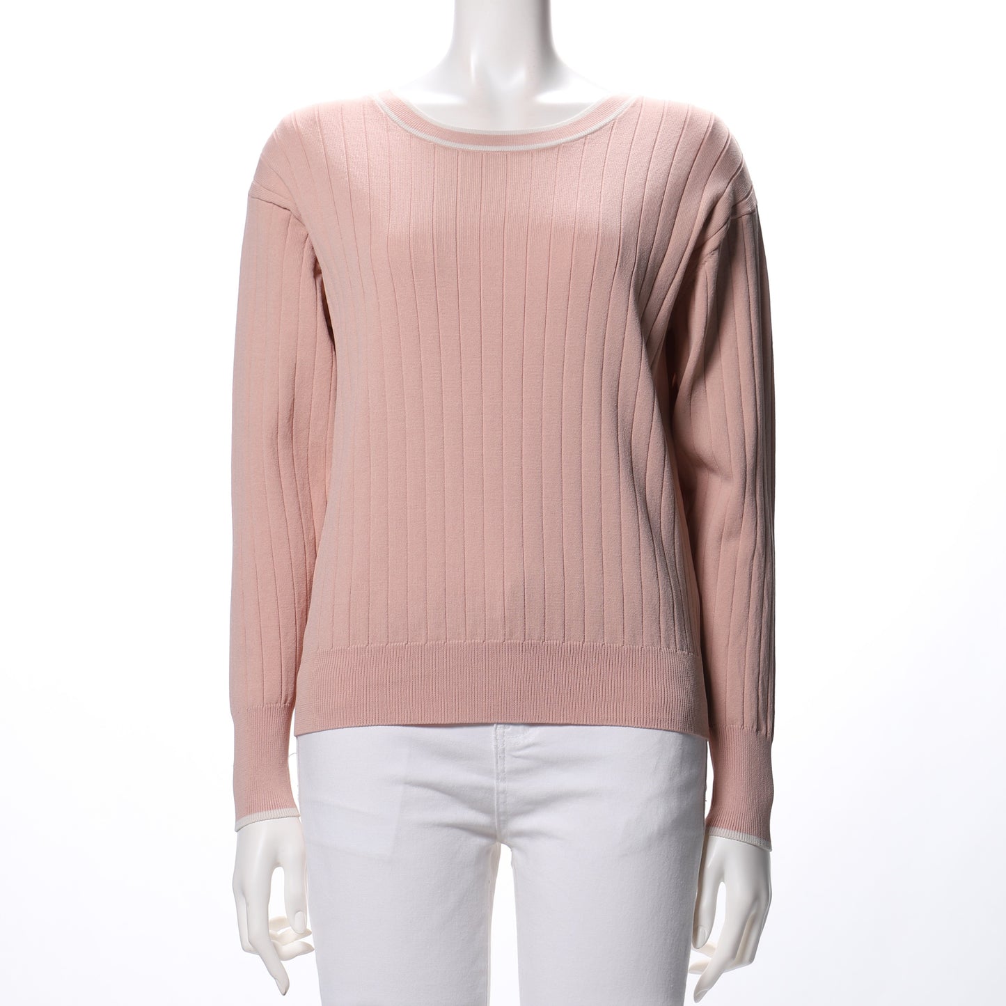 配色デザインリブニット