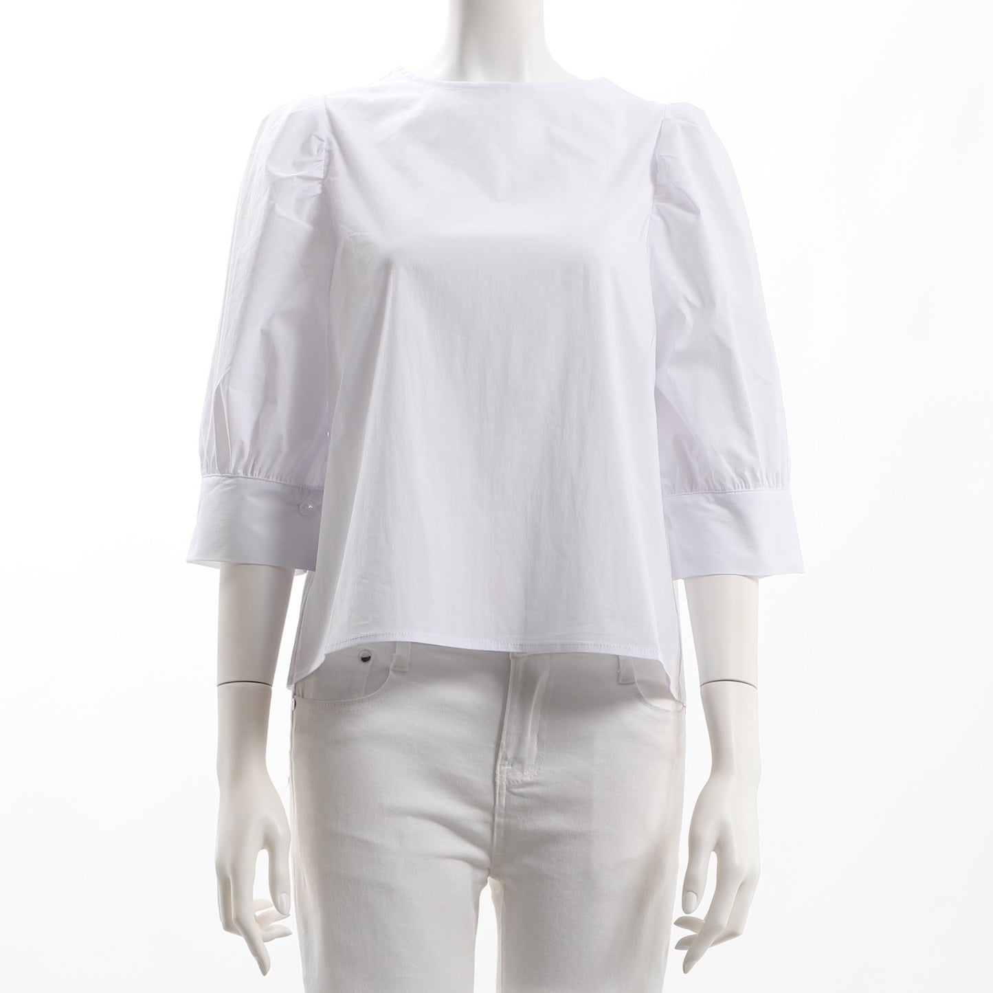 パフスリーブコットンブラウス