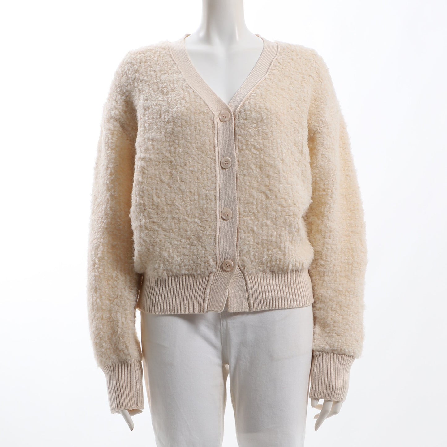 ボア素材カーディガン