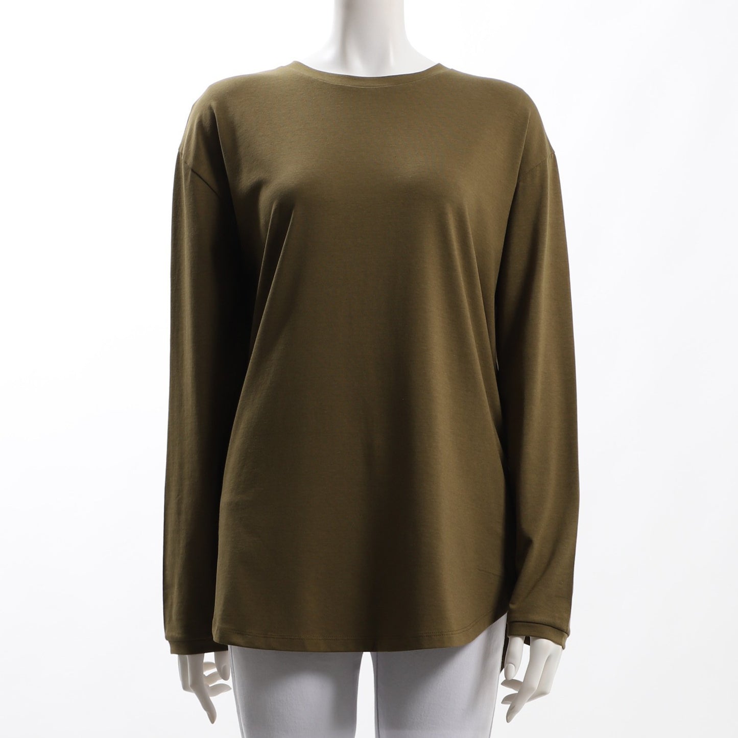 後ろアシメボタンモダールカットソー