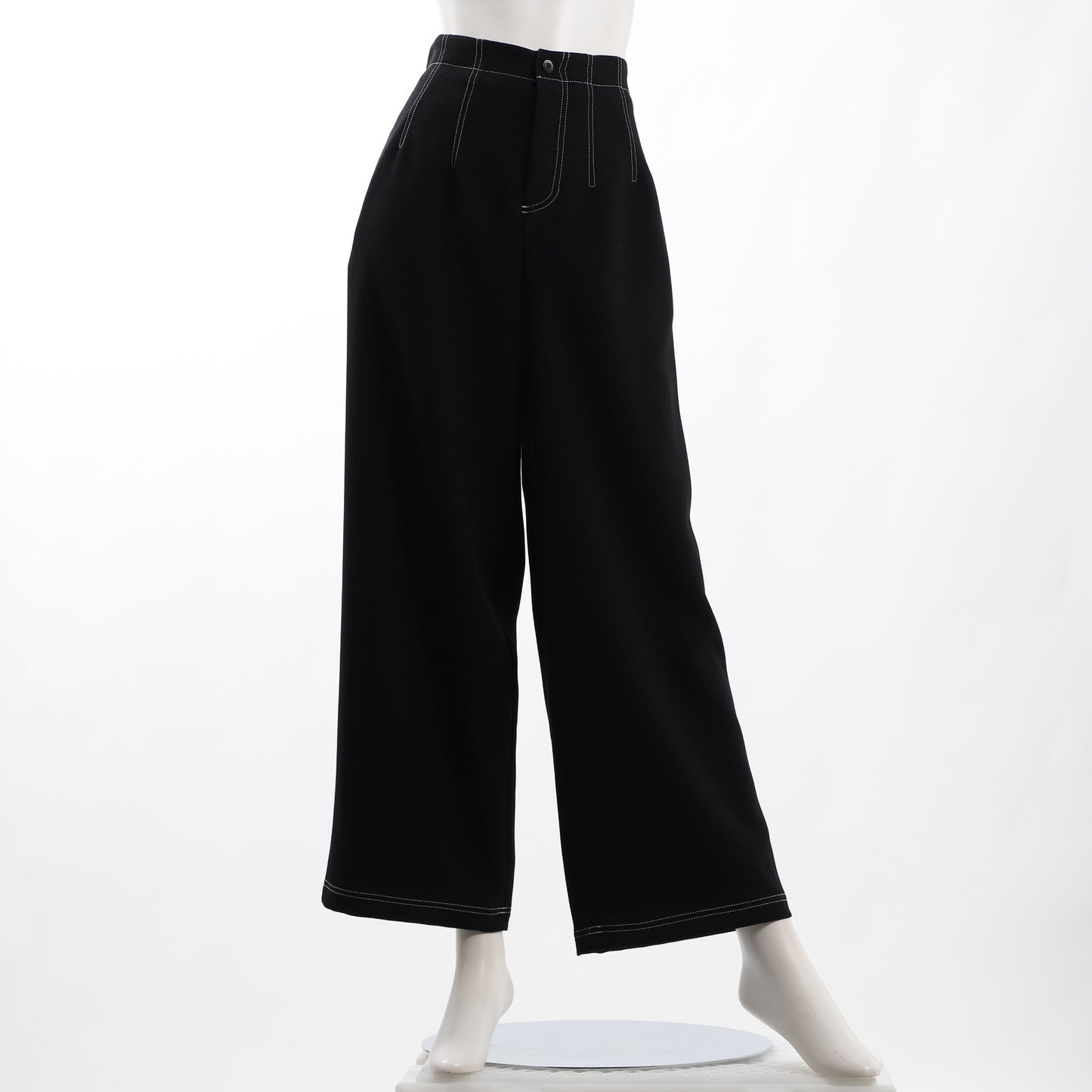 ステッチデザインワイドパンツ