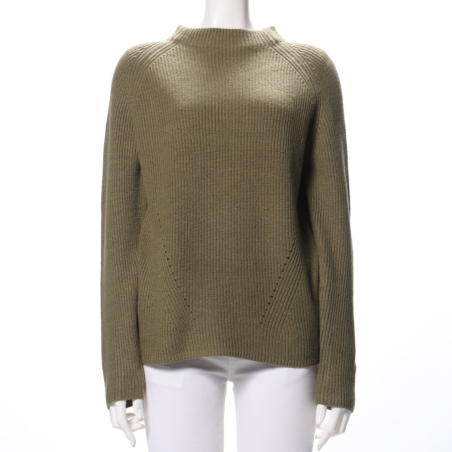 片畦オフネックニット