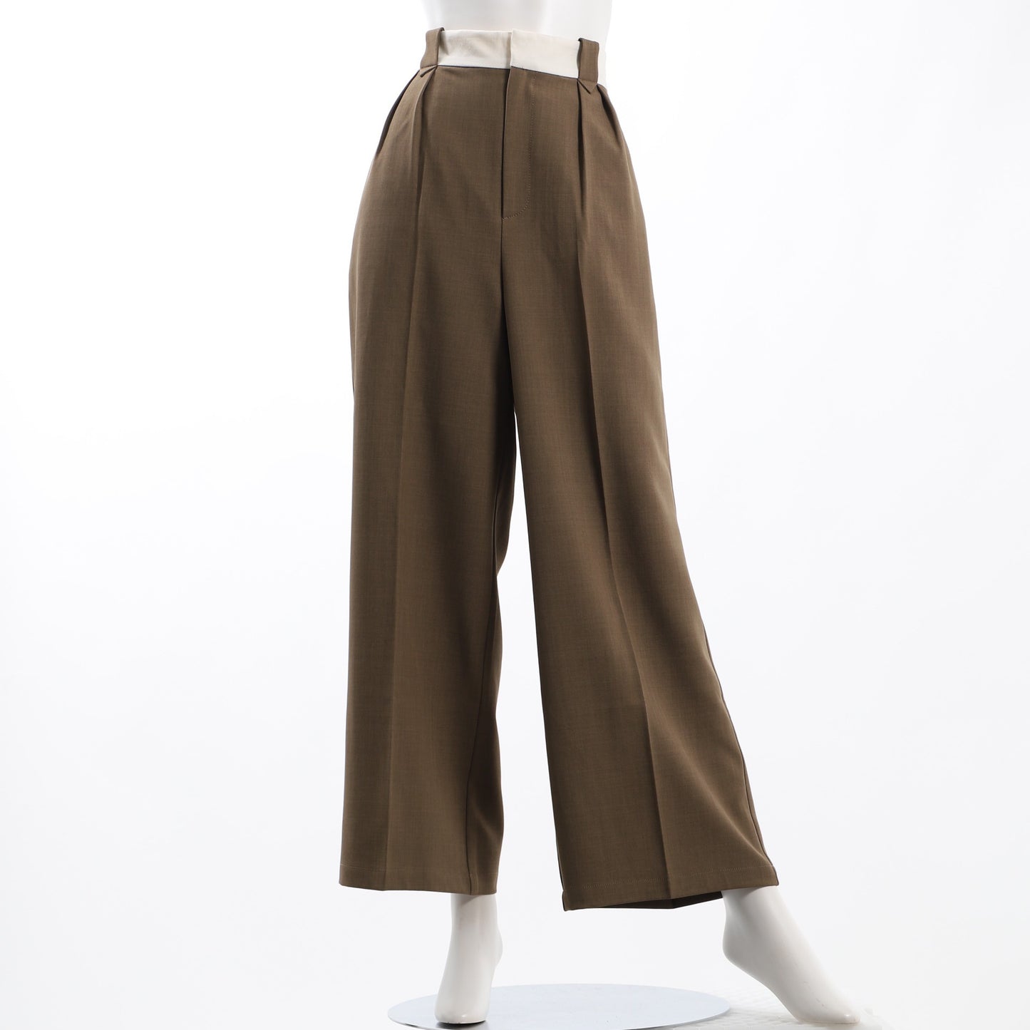 バイカラーデザインワイドパンツ