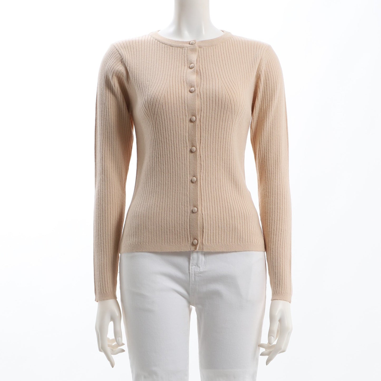 変形リブニットカーディガン