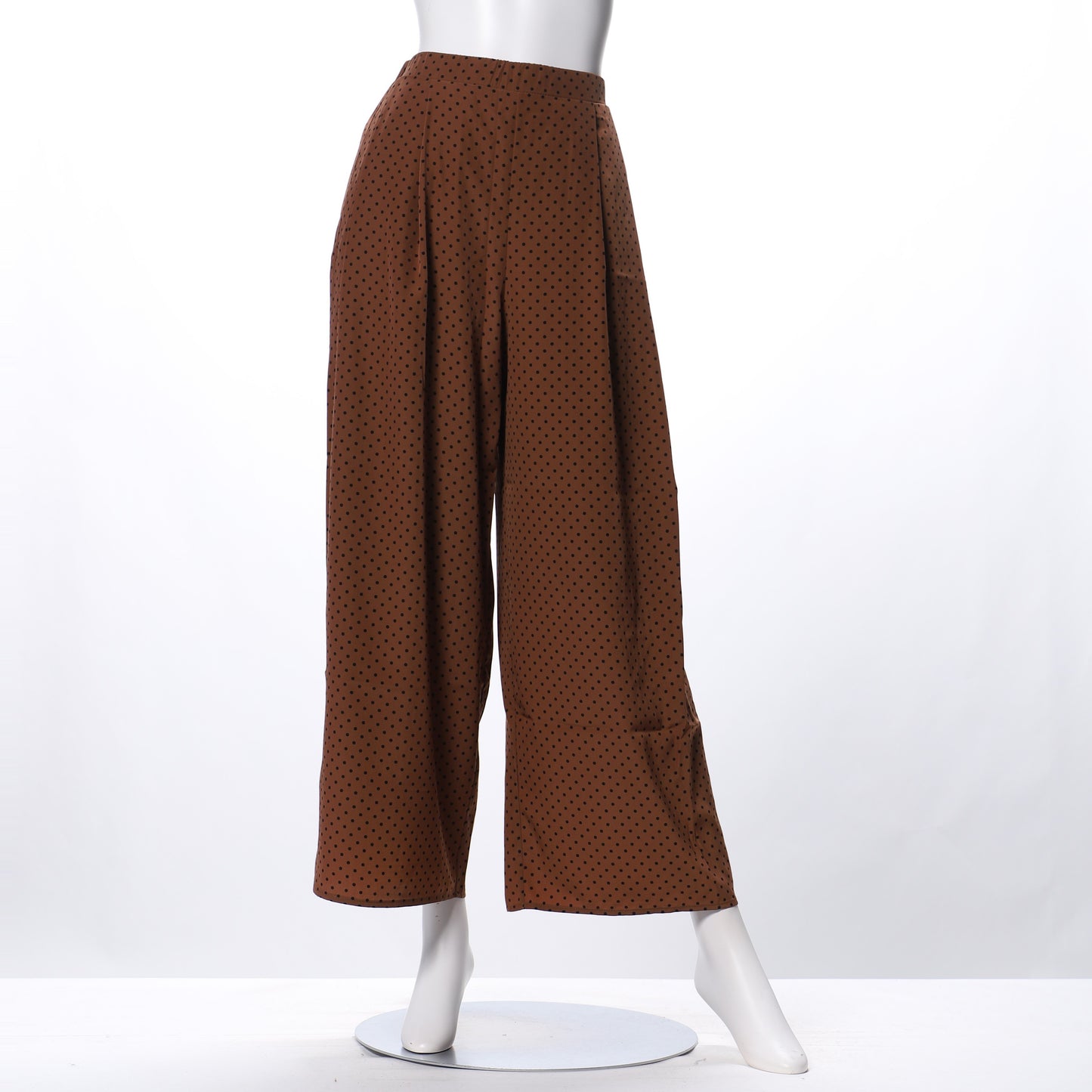 ドット柄ワイドパンツ