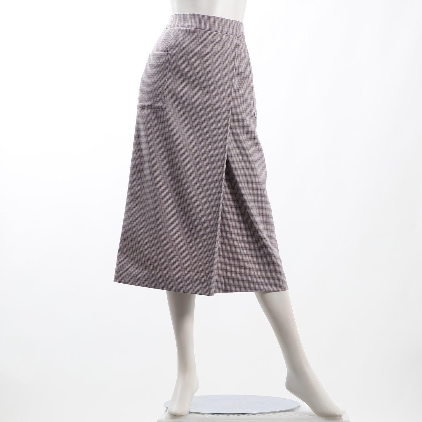 チェック柄ラップ風スカート