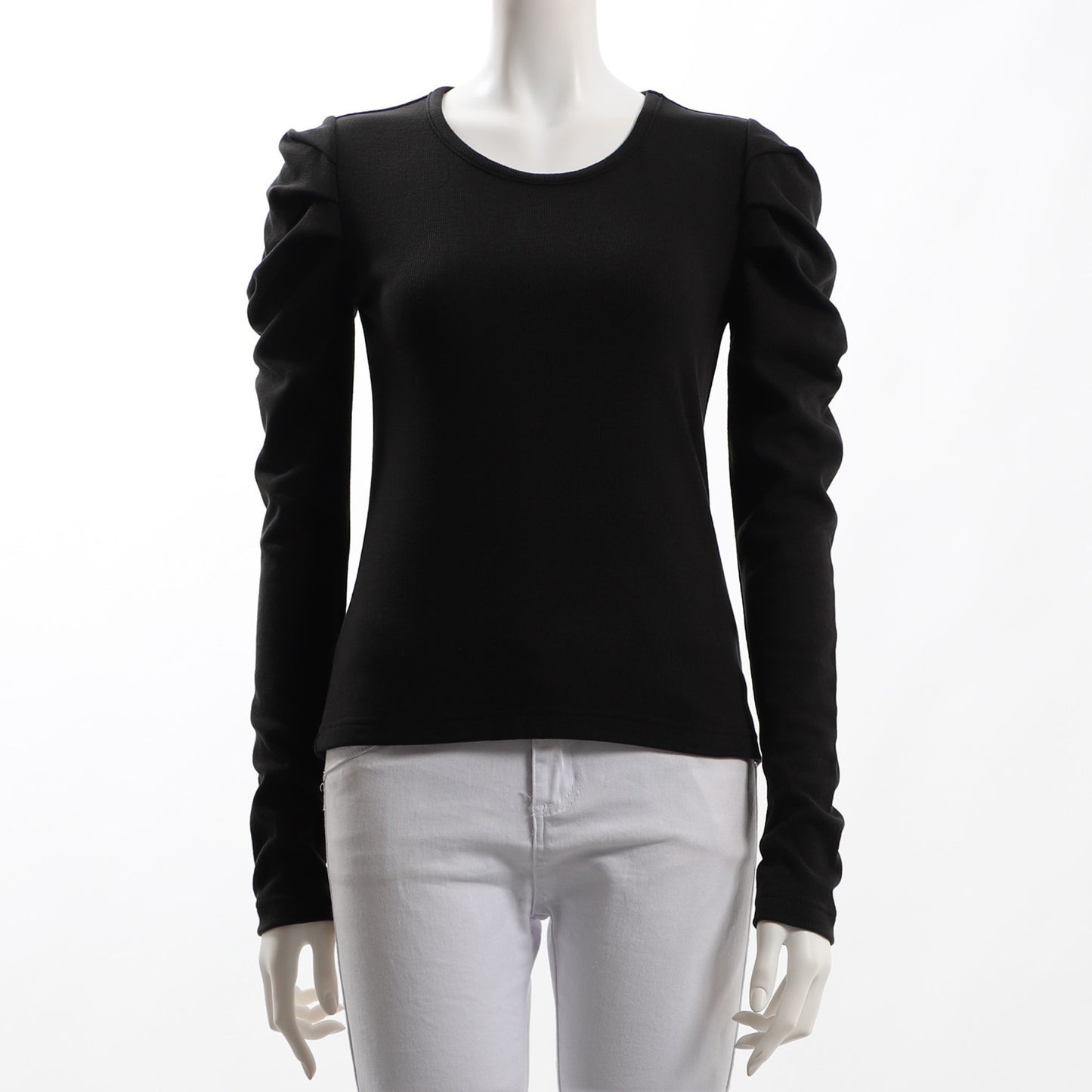 タックデザインラウンドネックカットソー