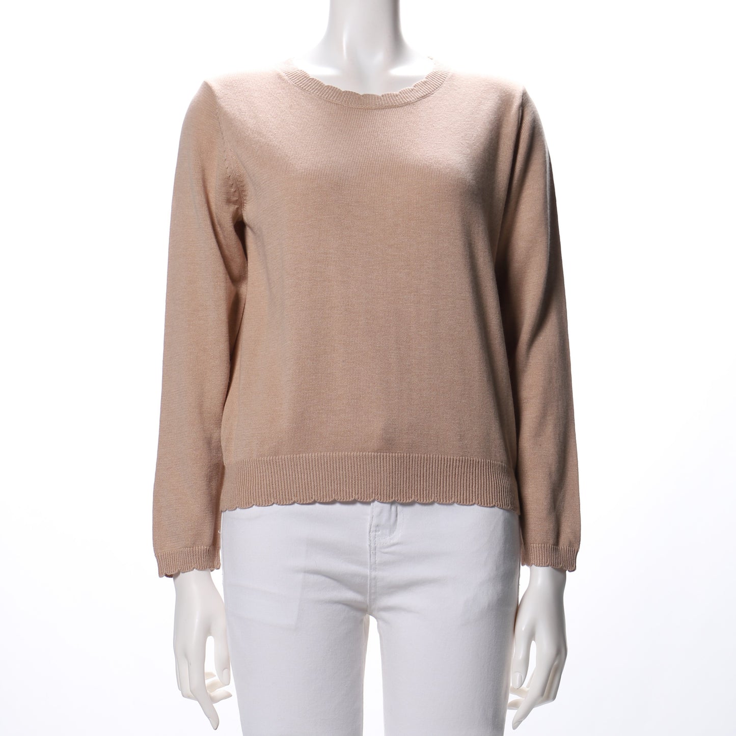 スカラップデザインニット