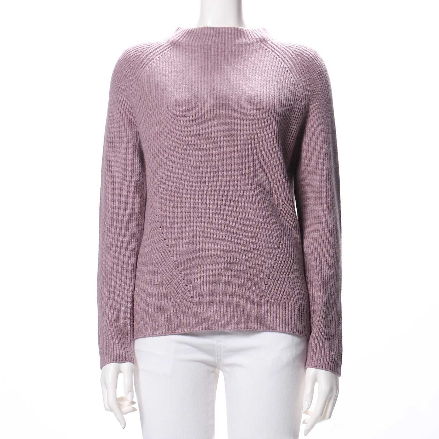 片畦オフネックニット