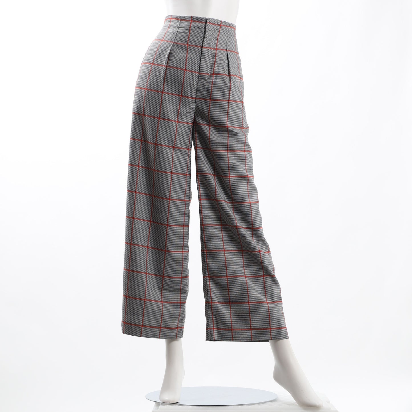 ウィンドウペンチェックワイドパンツ