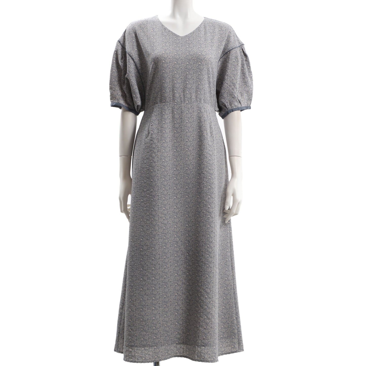 更紗フラワープリント総柄ワンピース