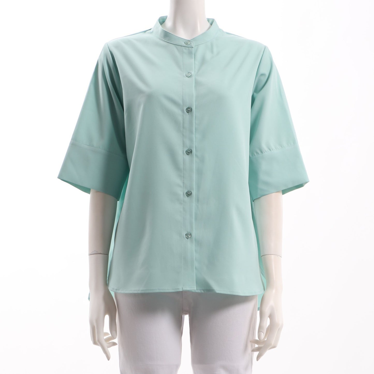 バンドカラーブラウス