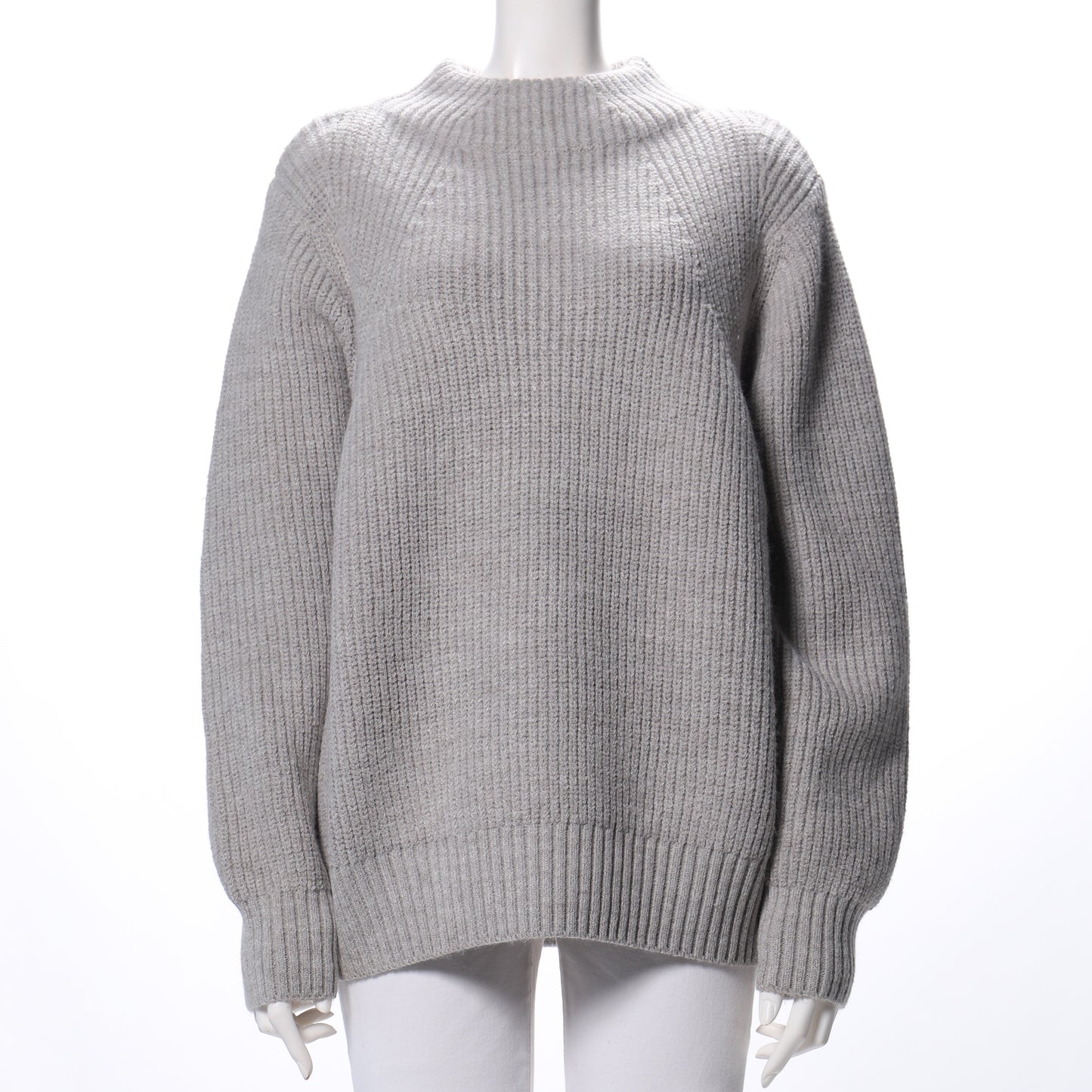 畦編みオフネックニット