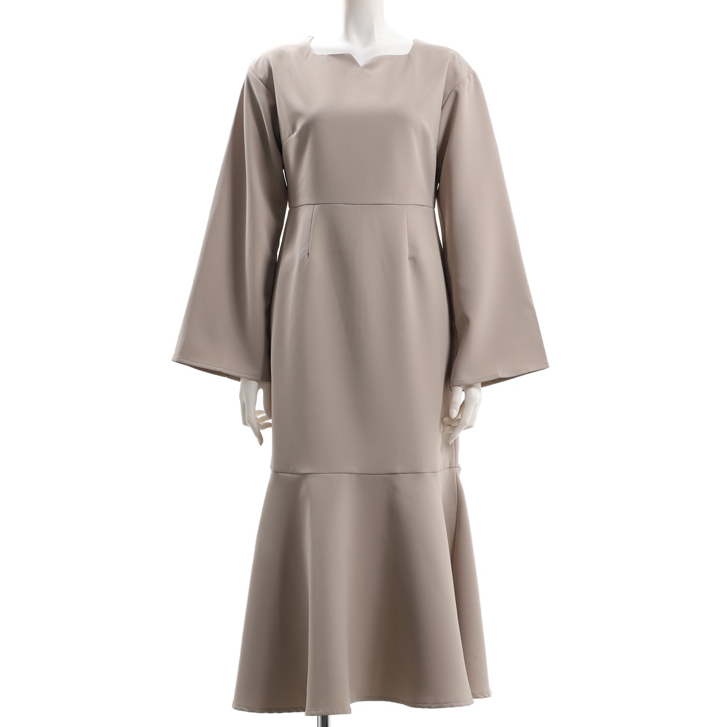 ベルスリーブマーメイドシルエットワンピース