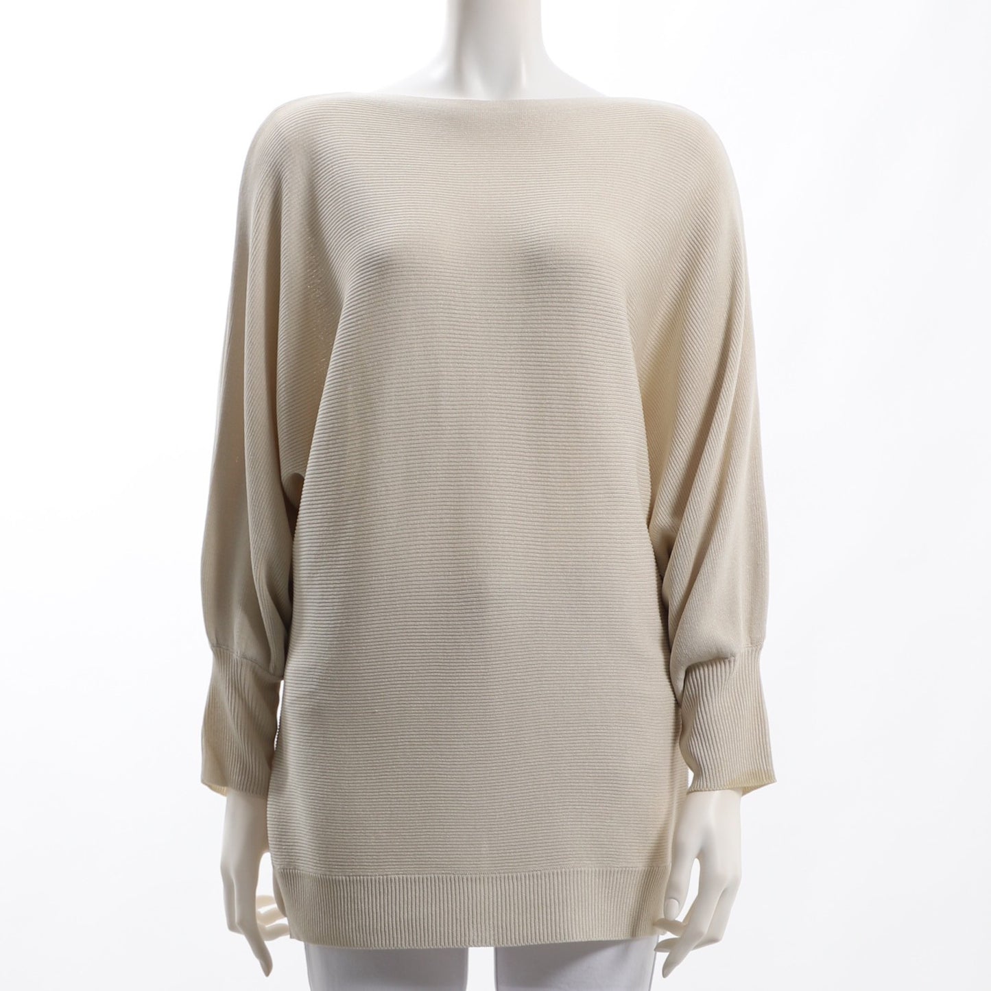 スラッシュドネックドルマンスリーブニット