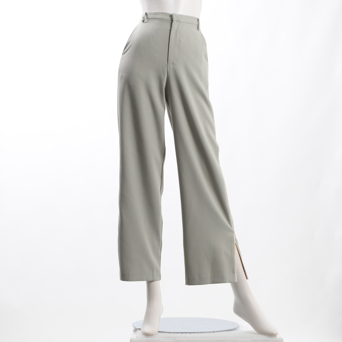 微配色ラインスリットパンツ