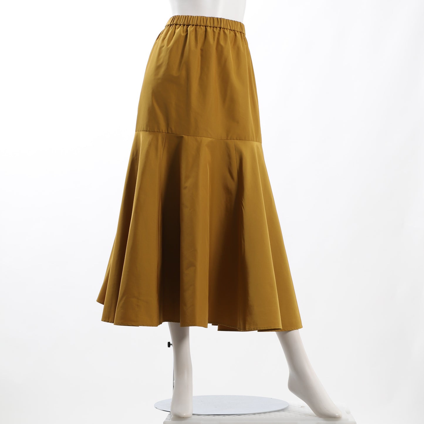 タッサーエアリー切り替えデザインフレアスカート