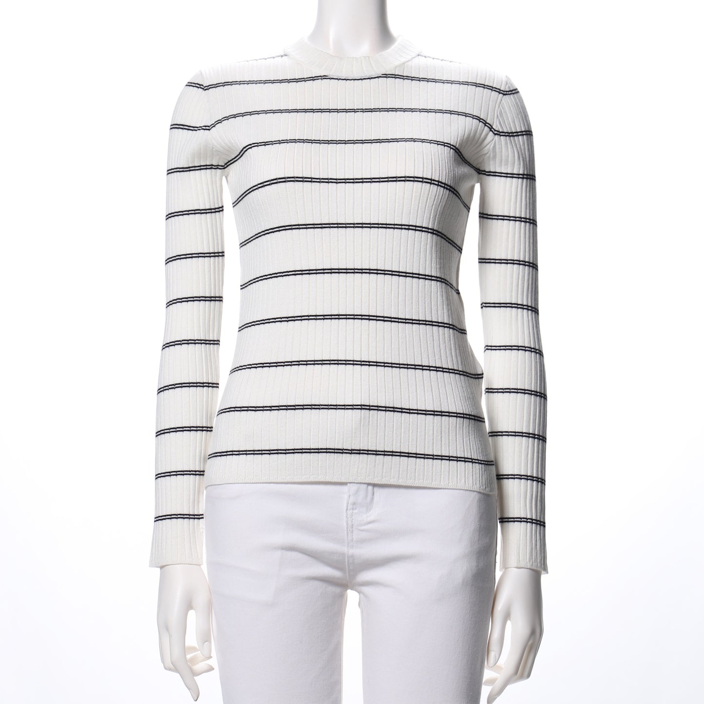 ボーダーリブニットプルオーバー