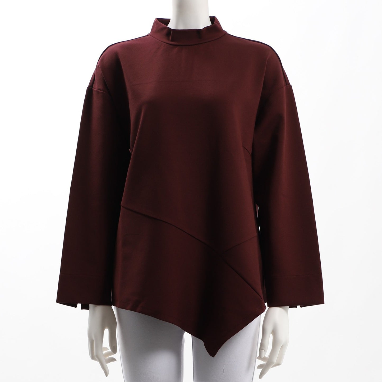 デザイン裾カットソー