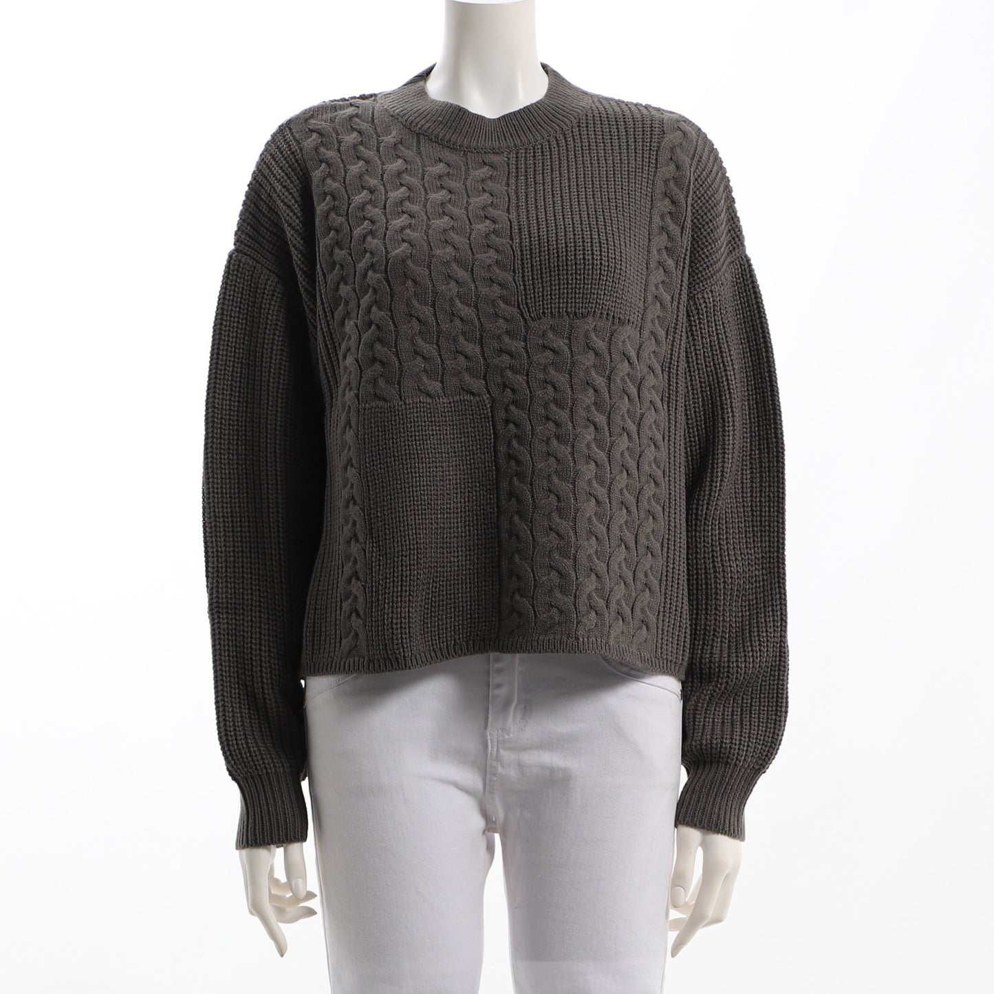 ケーブル切り替えローゲージニット