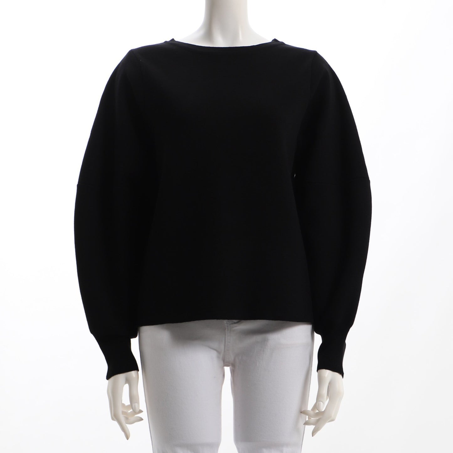 ボリュームスリーブクルーネックニット