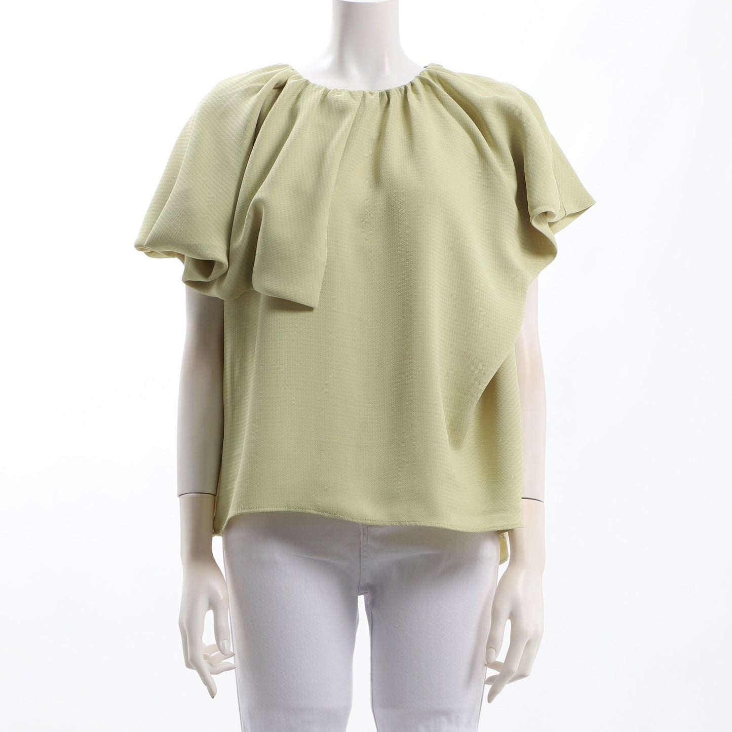 アシンメトリーラッフルブラウス