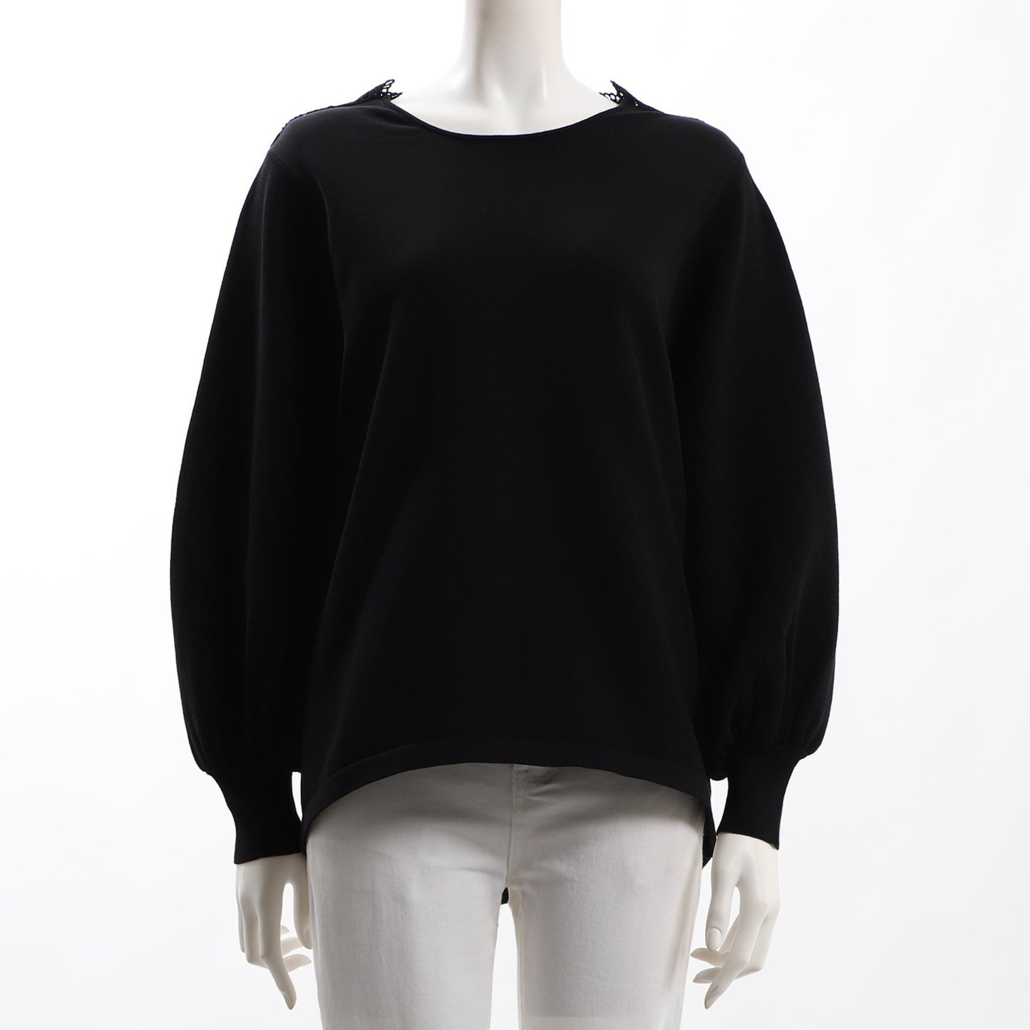 バックスタイルレース切り替えニット