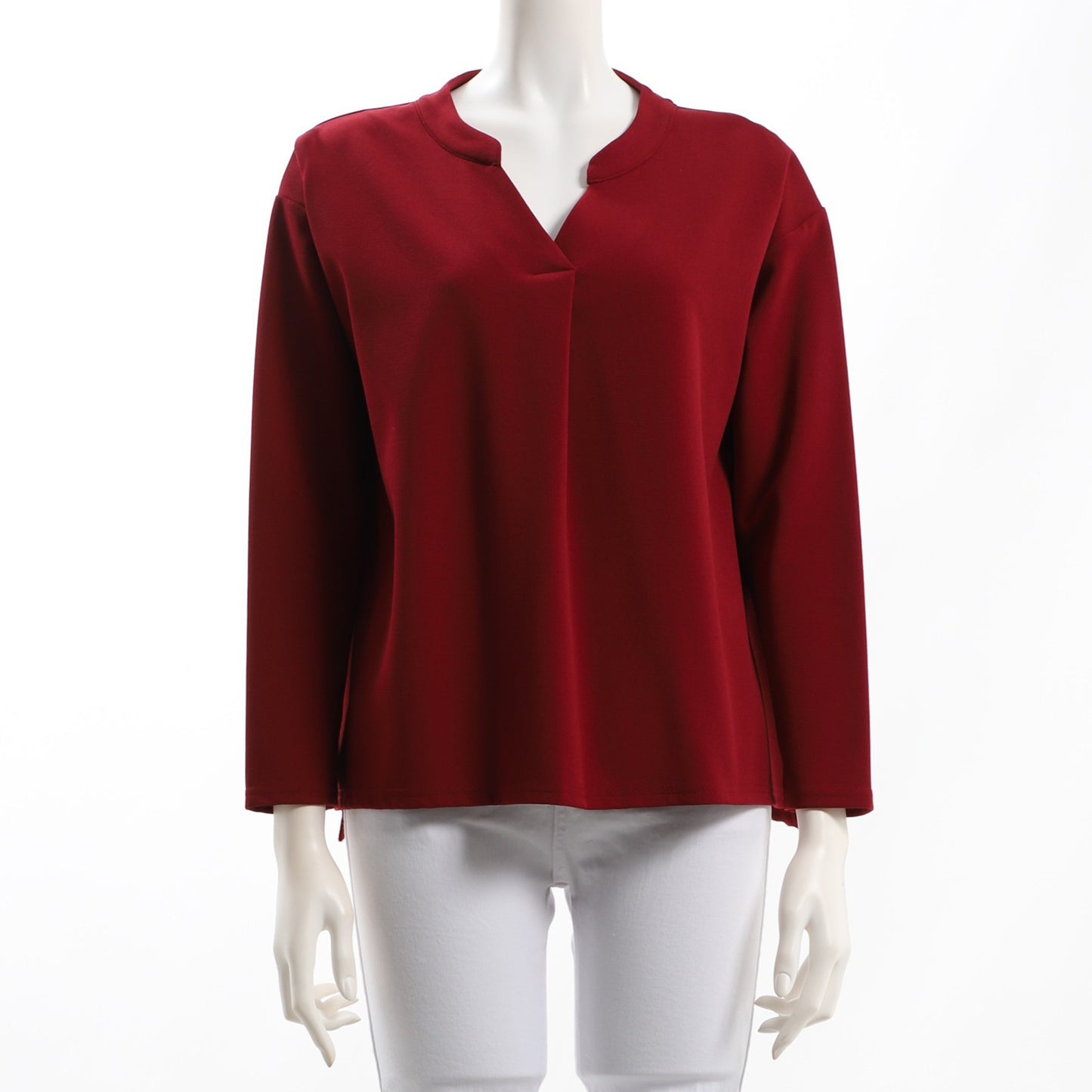 スキッパーネックフロントタックカットソー