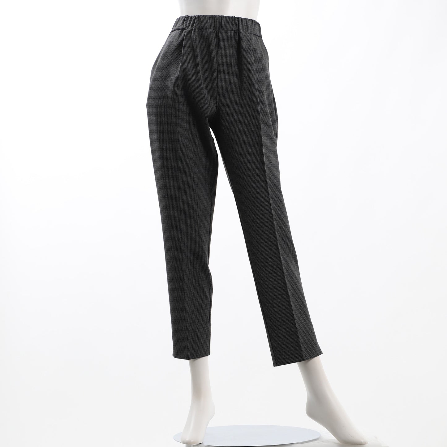 千鳥格子柄テーパードパンツ