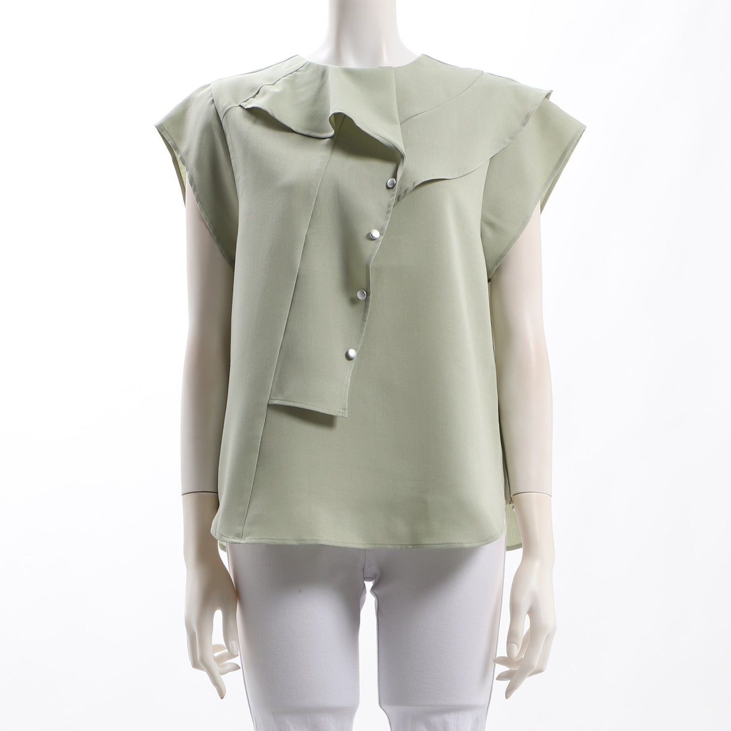 フリルデザインアシンメトリーブラウス