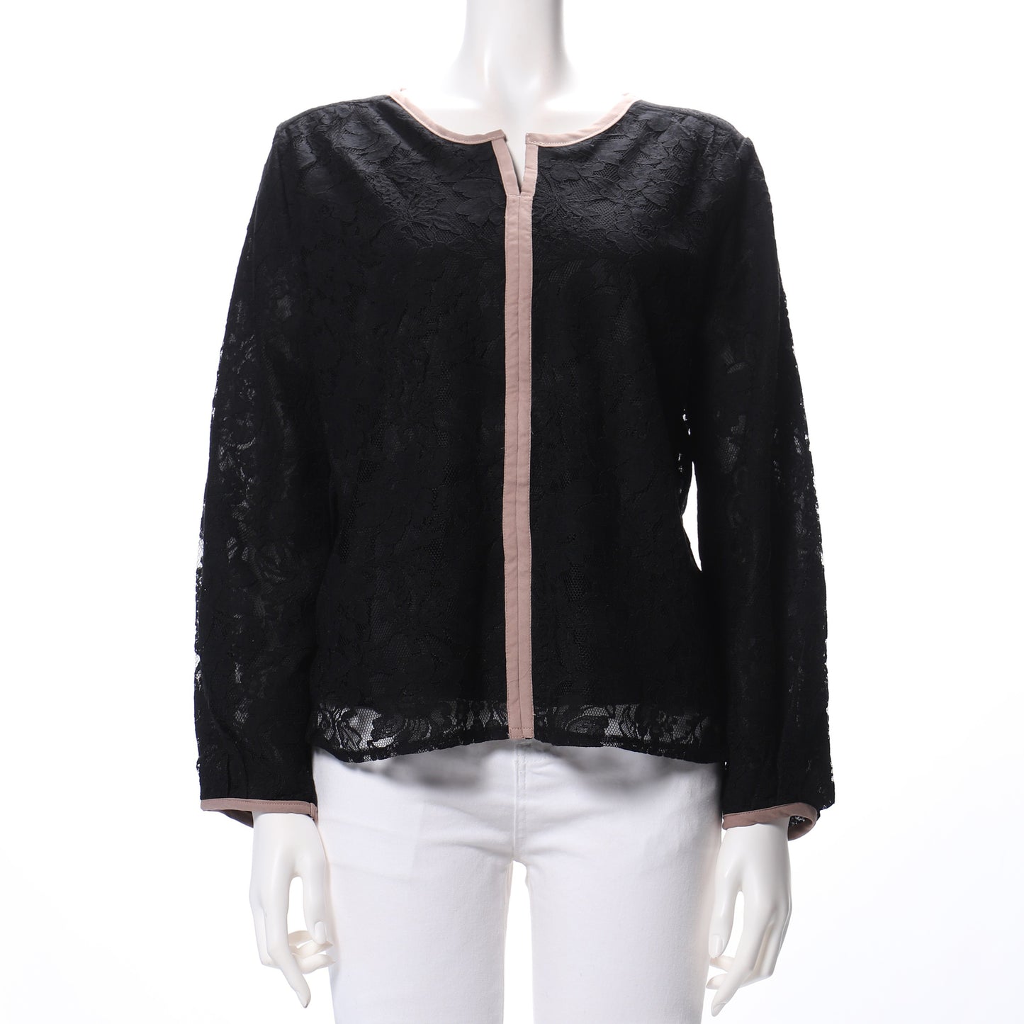 パイピングレースブラウス