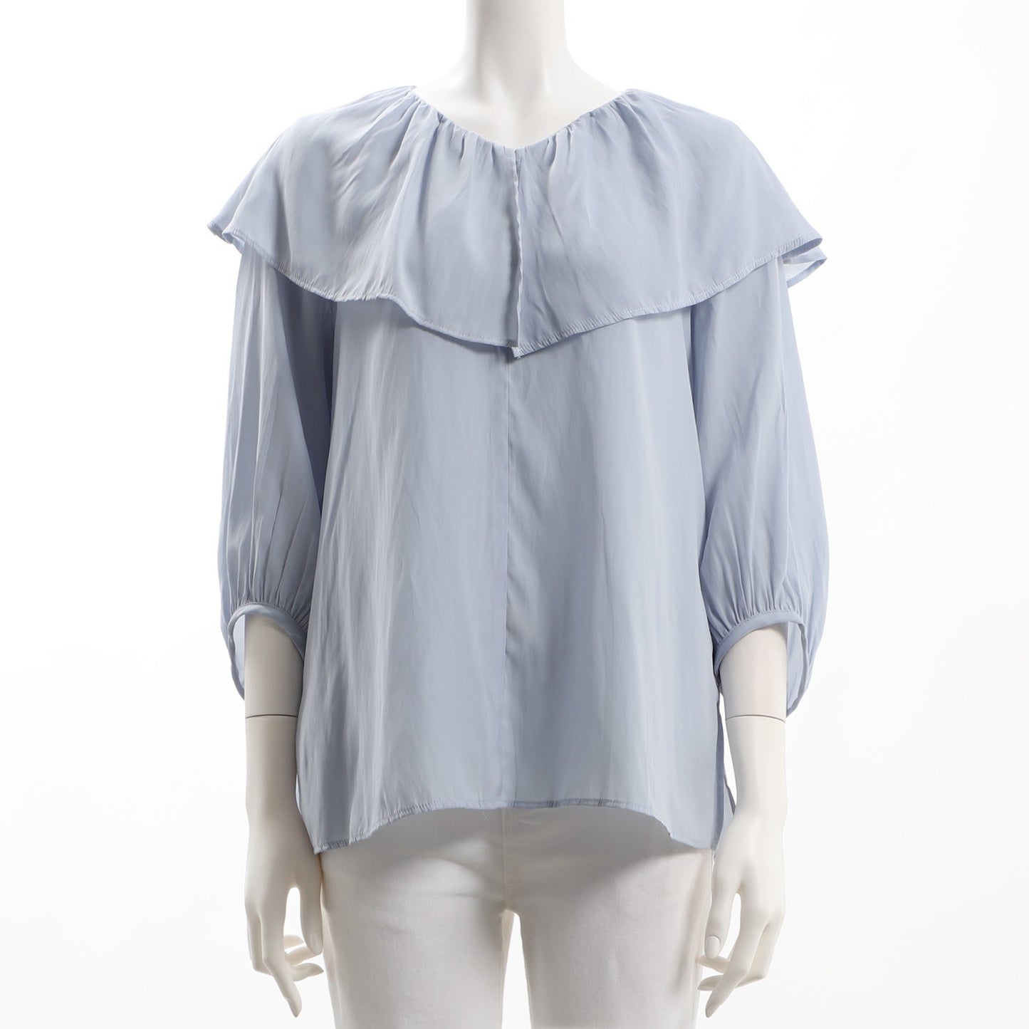 ケープ風フリルブラウス