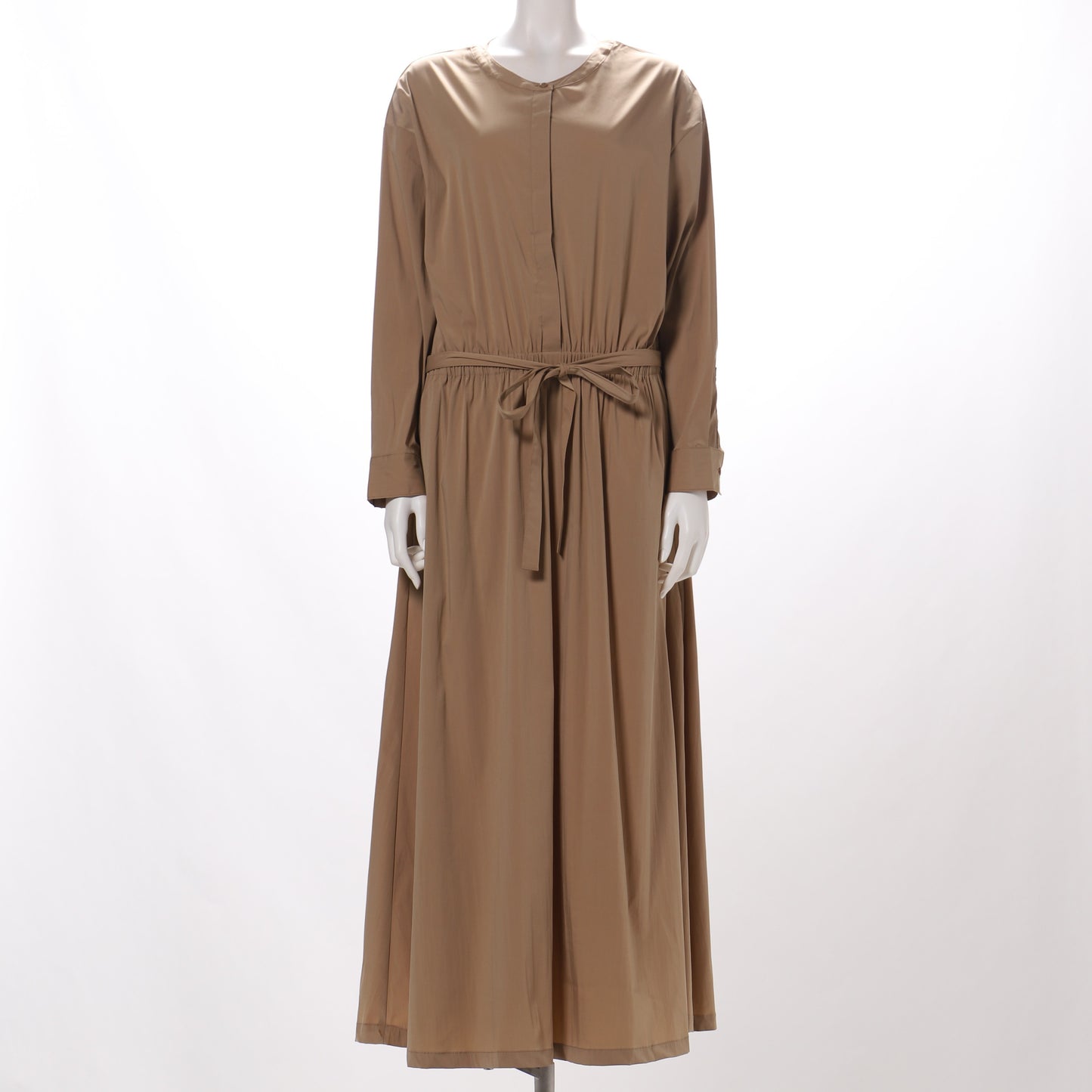 ウエストゴムリボンベルト付きワンピース