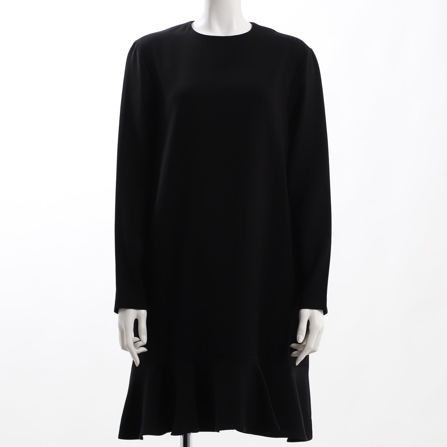 裾の切り替えデザインクルーネックワンピース