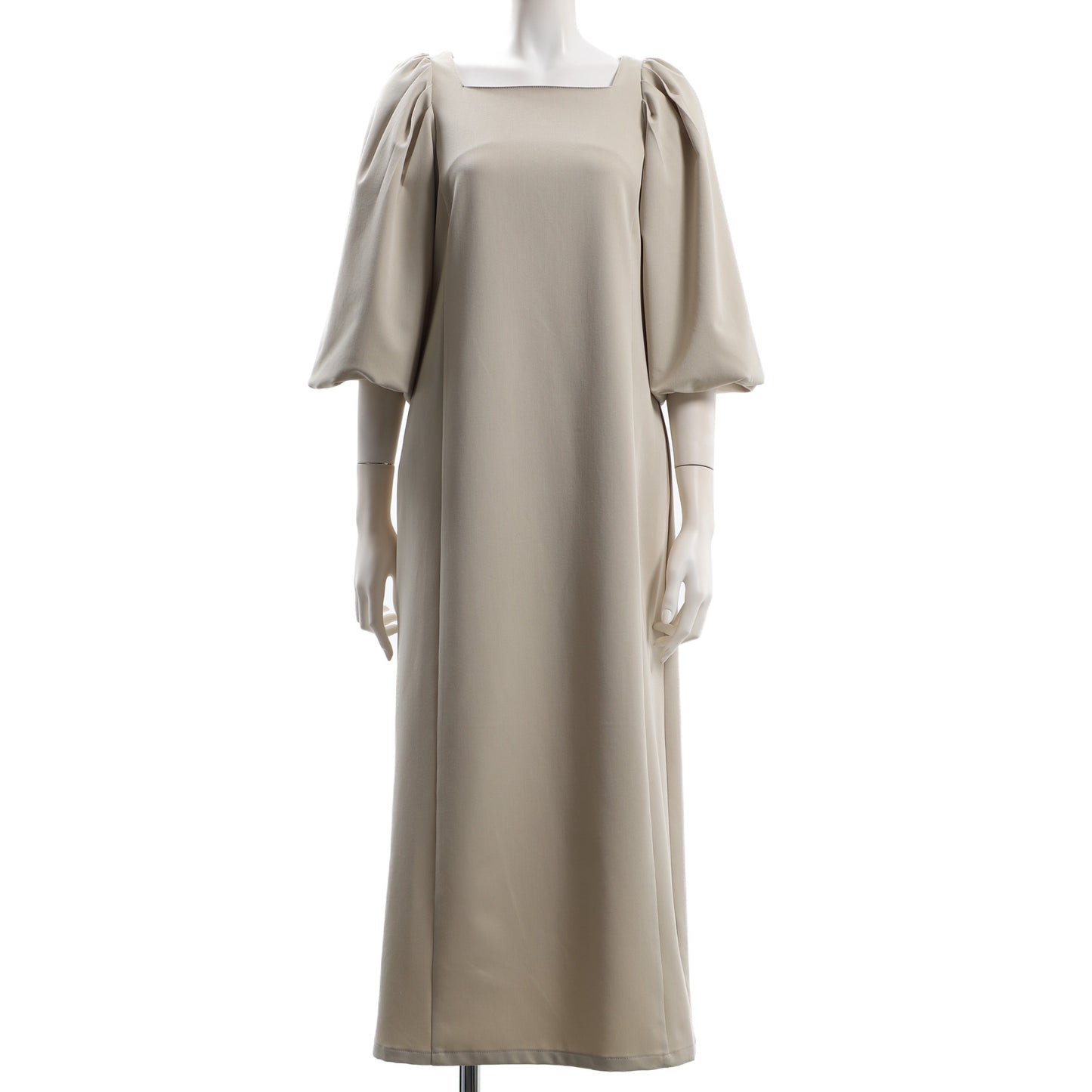 ふんわりパフスリーブワンピース