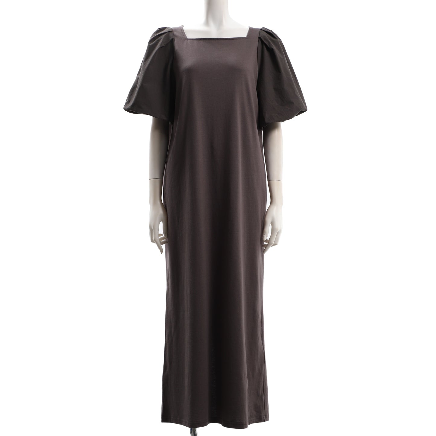 スクエアネックパフスリーブワンピース