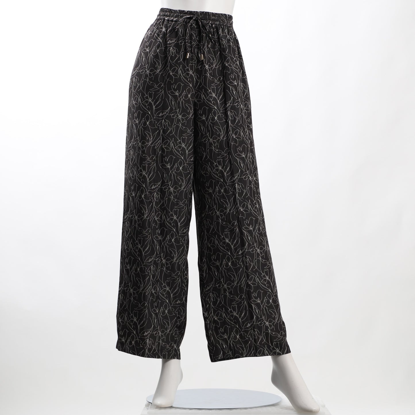 ラインプリントドロストワイドパンツ