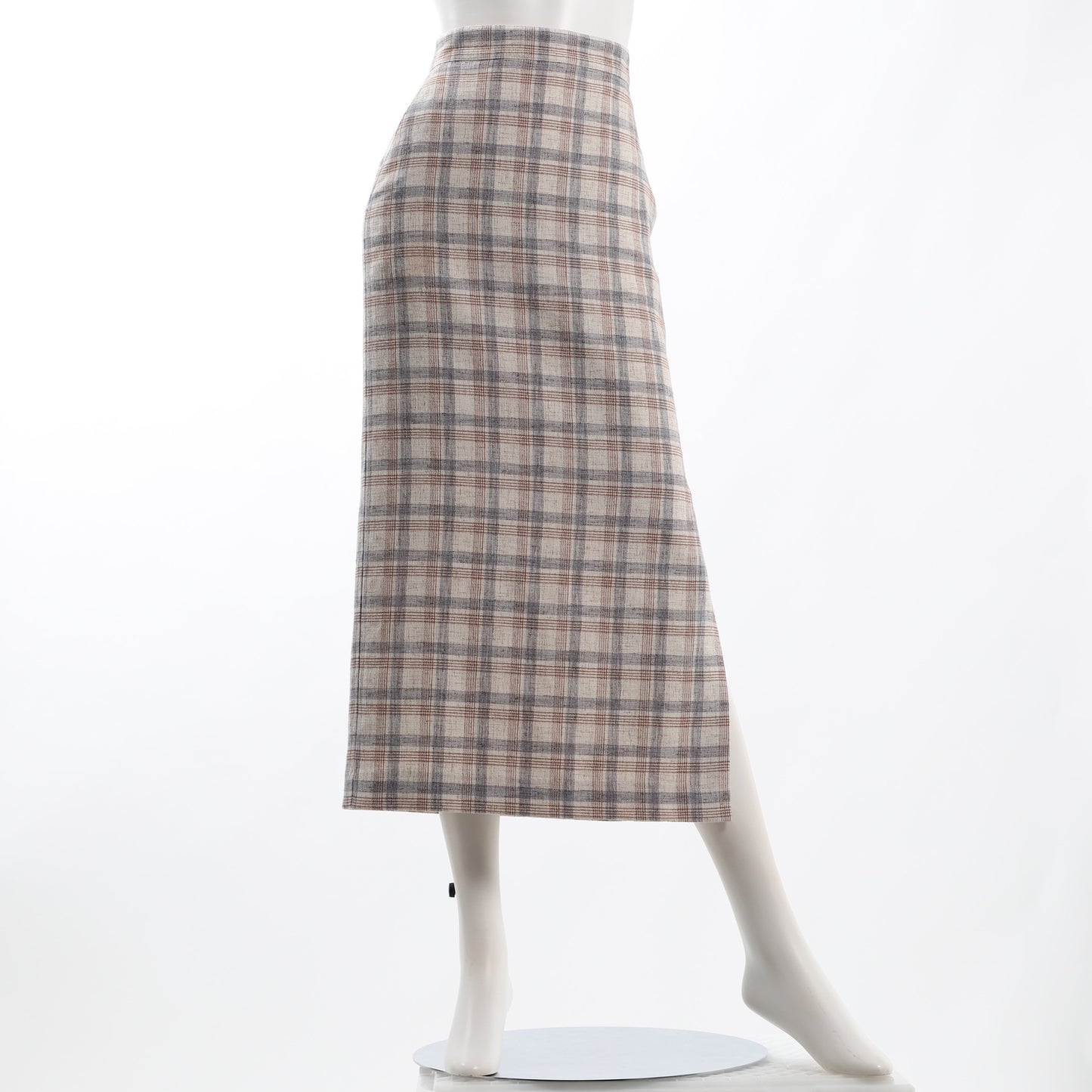 ツイードチェックサイドスリットタイトスカート