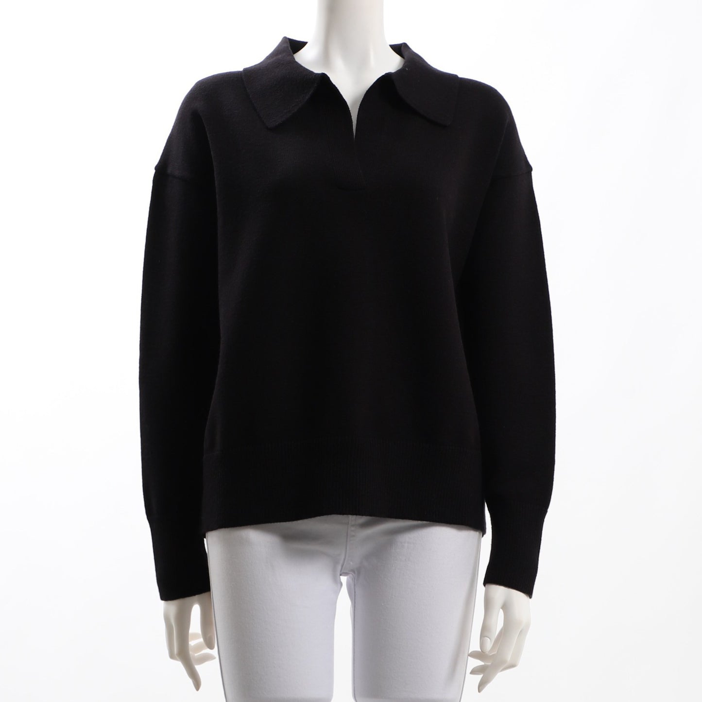 スキッパーネックドロップショルダーニット