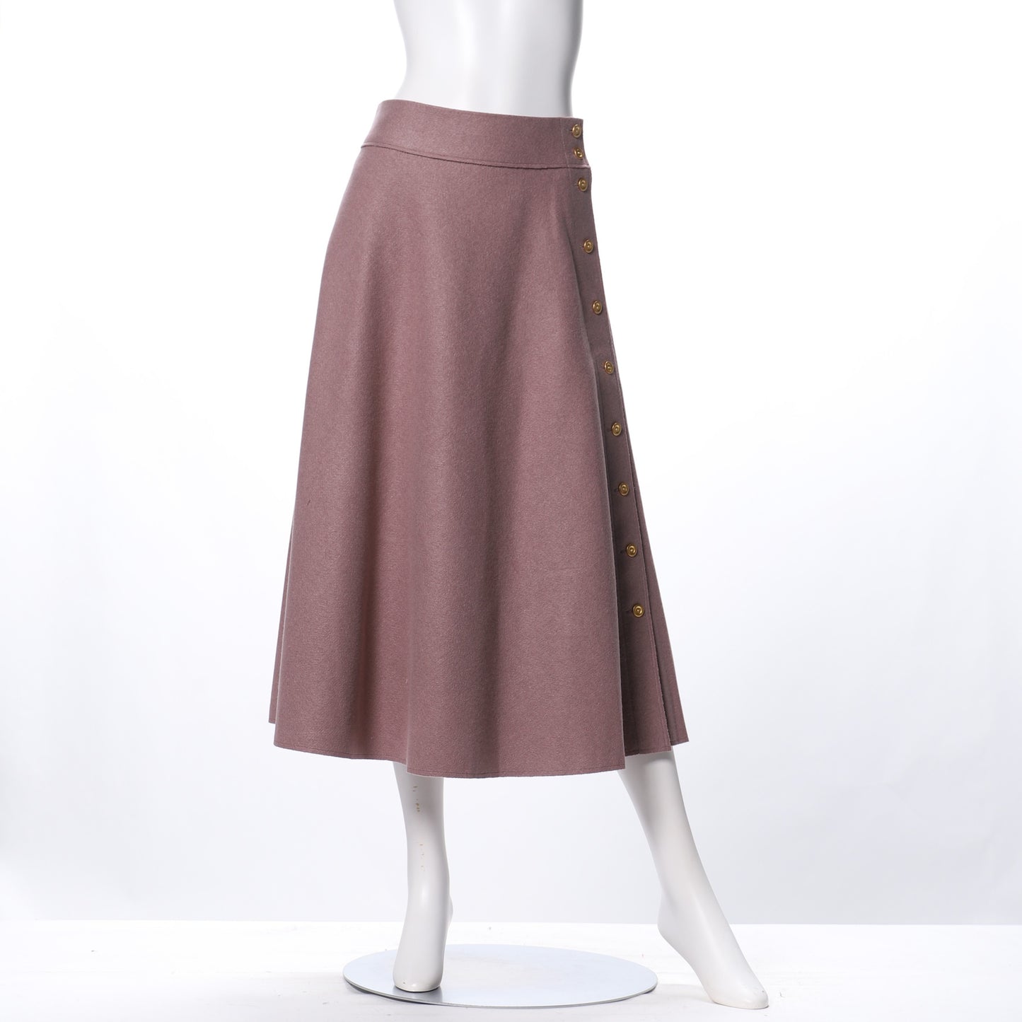 サイドボタンデザインフレアスカート