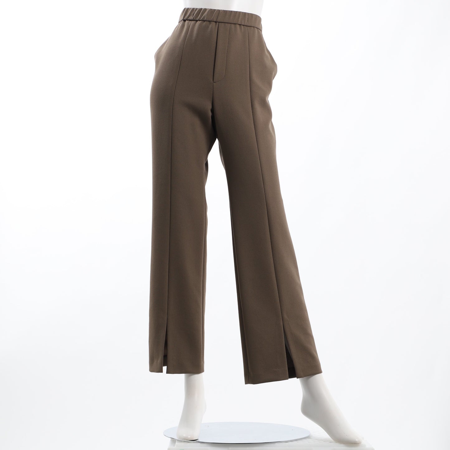 アムンゼンツイルセンターシームフロントスリットパンツ