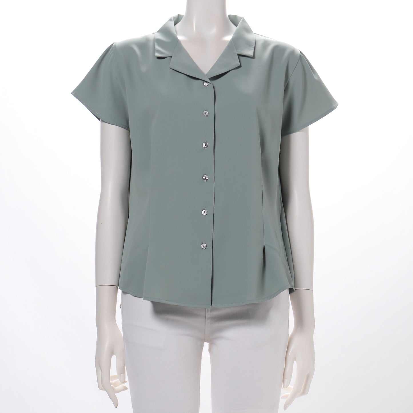 オープンカラーブラウス