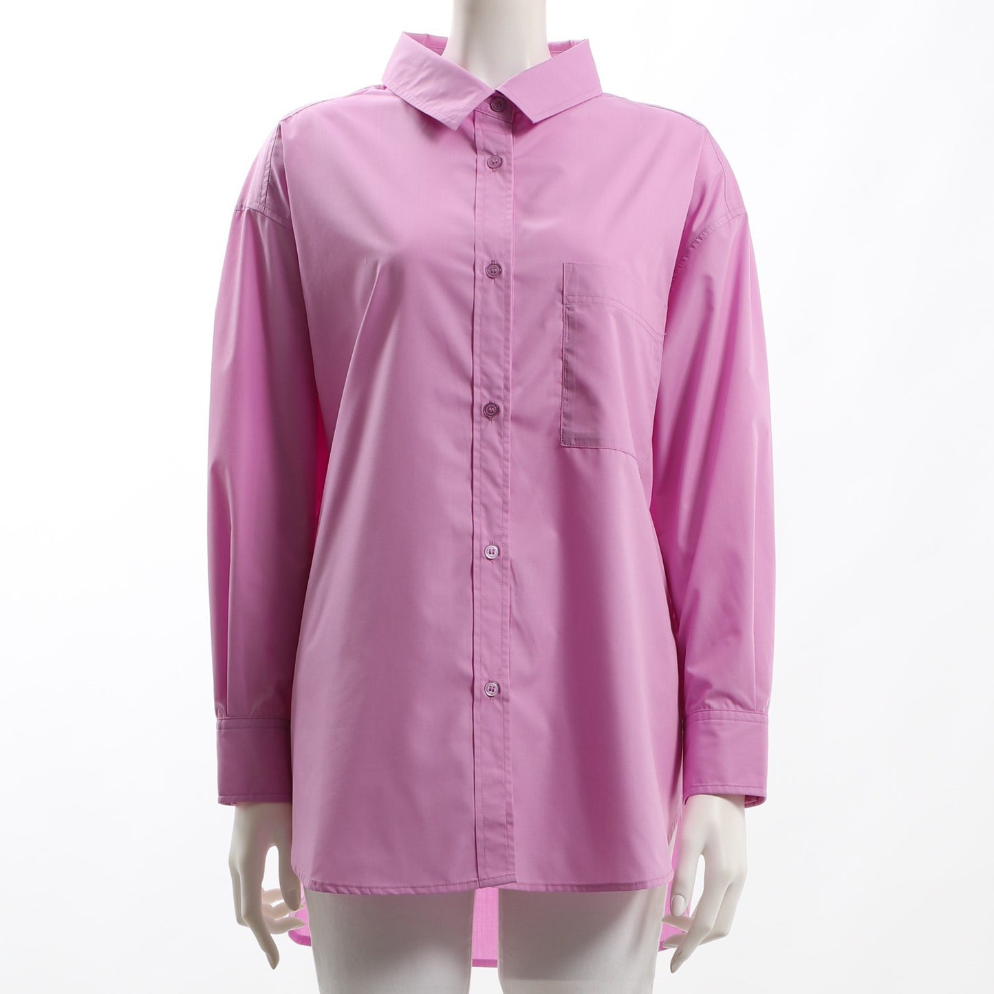 シンプルデザインシャツカラーブラウス