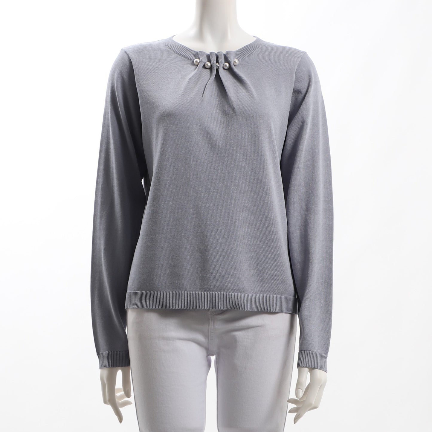 パールネックラインニット